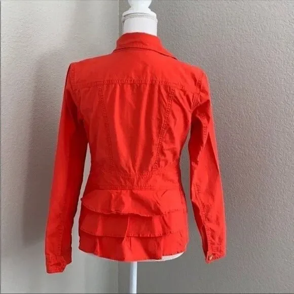 Cabi Red Taylor Ruffle Back Jacket - Picture 4 of 10